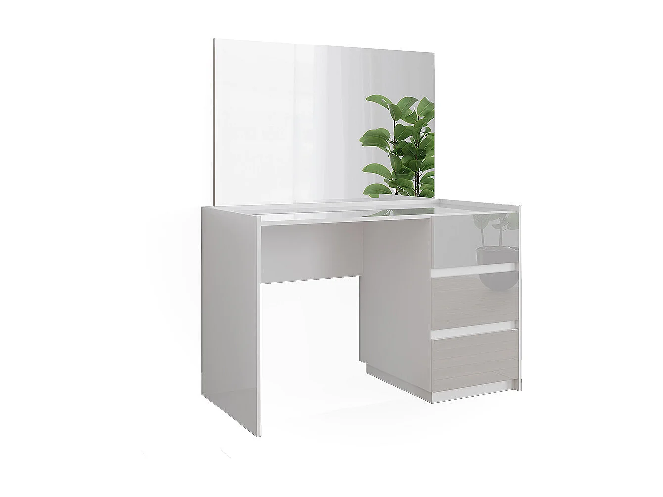 Kaptafel wit hoogglans 120x60x78.6 marla