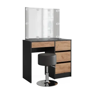 Kaptafel antraciet/gouden eik 90x40x75 sherry Kaptafel antraciet/gouden eik 90x40x75 sherry