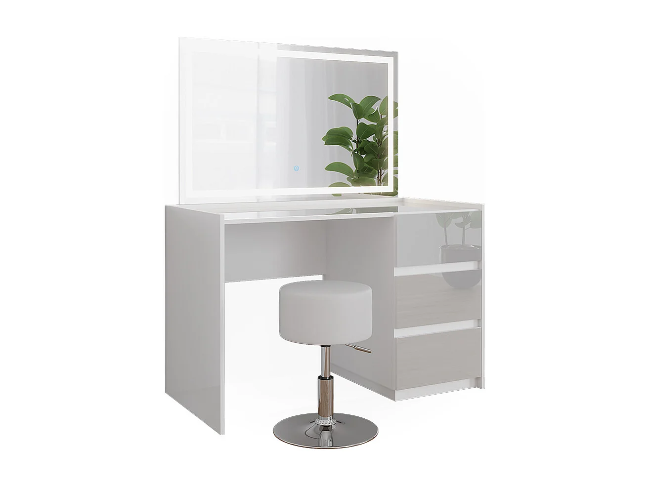 Kaptafel wit hoogglans 120x60x78.6 marla