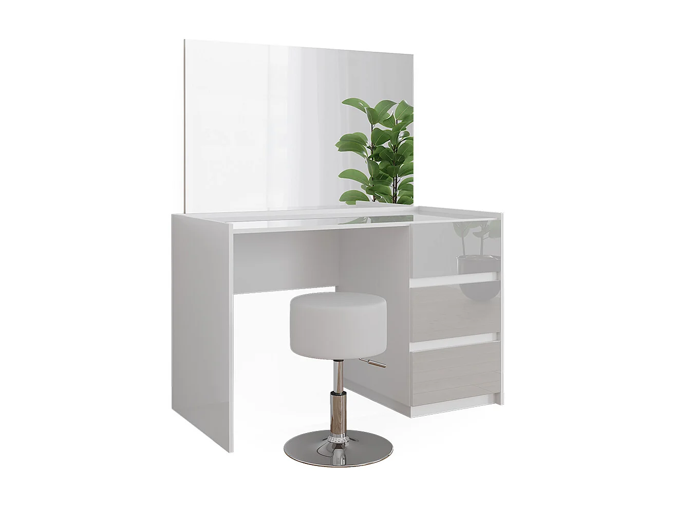 Kaptafel wit hoogglans 120x60x78.6 marla