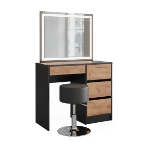 Kaptafel antraciet/gouden eik 90x40x75 sherry Kaptafel antraciet/gouden eik 90x40x75 sherry