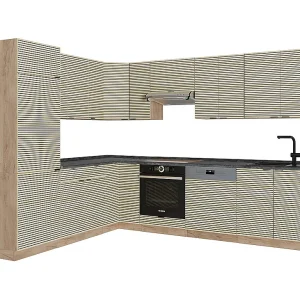 Hoekkeuken eiken paneel/goudkraft eik 227x60x81.6 fame-line Hoekkeuken eiken paneel/goudkraft eik 227x60x81.6 fame-line