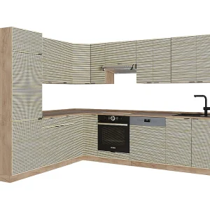 Hoekkeuken eiken paneel/goudkraft eik 227x60x81.6 fame-line Hoekkeuken eiken paneel/goudkraft eik 227x60x81.6 fame-line