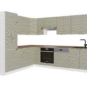 Hoekkeuken eiken paneel/wit 287x60x81.6 fame-line Hoekkeuken eiken paneel/wit 287x60x81.6 fame-line
