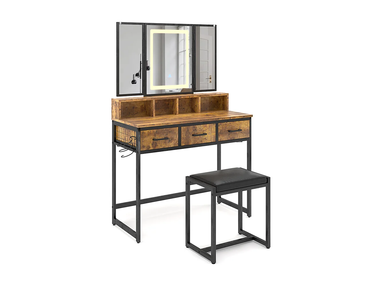Kaptafel eiken rustiek 90x40x137.5 fyrk