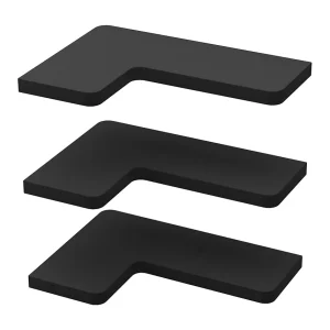 Hoekplank zwart 40.5×28.5×2.5 curva