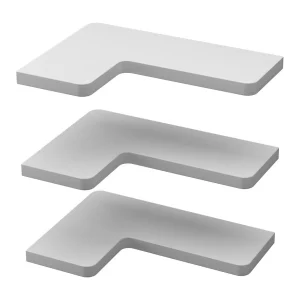 Hoekplank wit 40.5×28.5×2.5 curva
