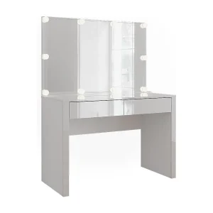 Kaptafel wit hoogglans/wit 110x50x75.5 annabelle