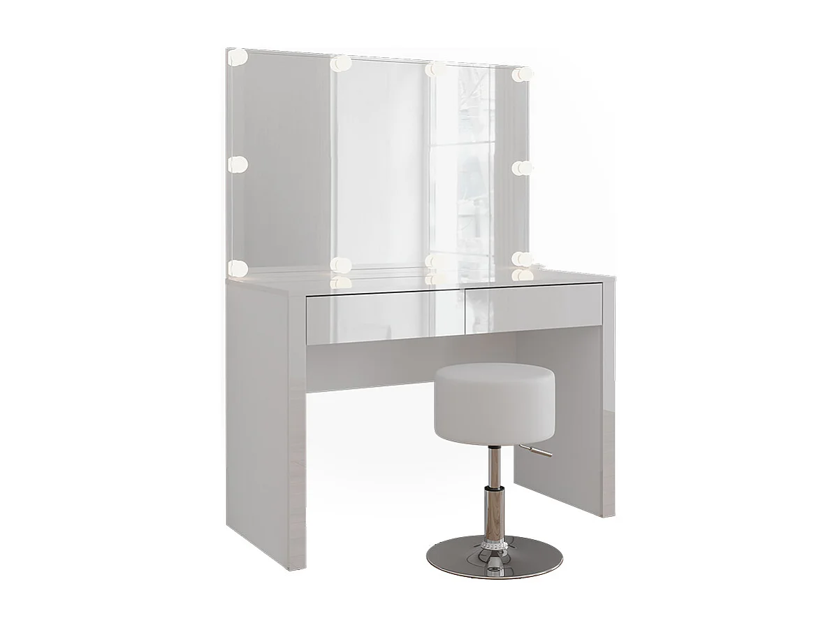 Kaptafel wit hoogglans/wit 110x50x75.5 annabelle