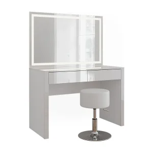 Kaptafel wit hoogglans/wit 110x50x75.5 annabelle