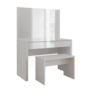 Kaptafel wit hoogglans/wit 110x50x75.5 annabelle
