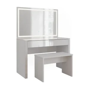 Kaptafel wit hoogglans/wit 110x50x75.5 annabelle