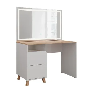 Kaptafel met licht wit/kunstnijverheid 110x55x75 karen