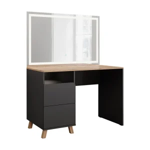 Kaptafel met licht antraciet/artisan 110x55x75 karen
