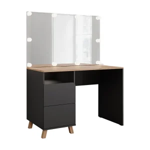 Kaptafel met licht antraciet/artisan 110x55x75 karen