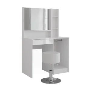 Kaptafel wit/wit hoogglans 89.8×50.1×76 sherry