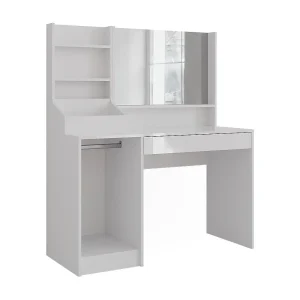 Kaptafel wit/wit hoogglans 119.8×50.1×76 sherry