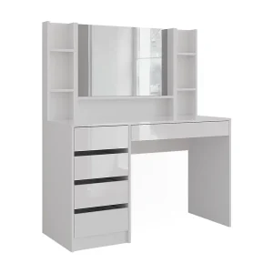 Kaptafel wit/wit hoogglans 119.8×50.1×76 sherry