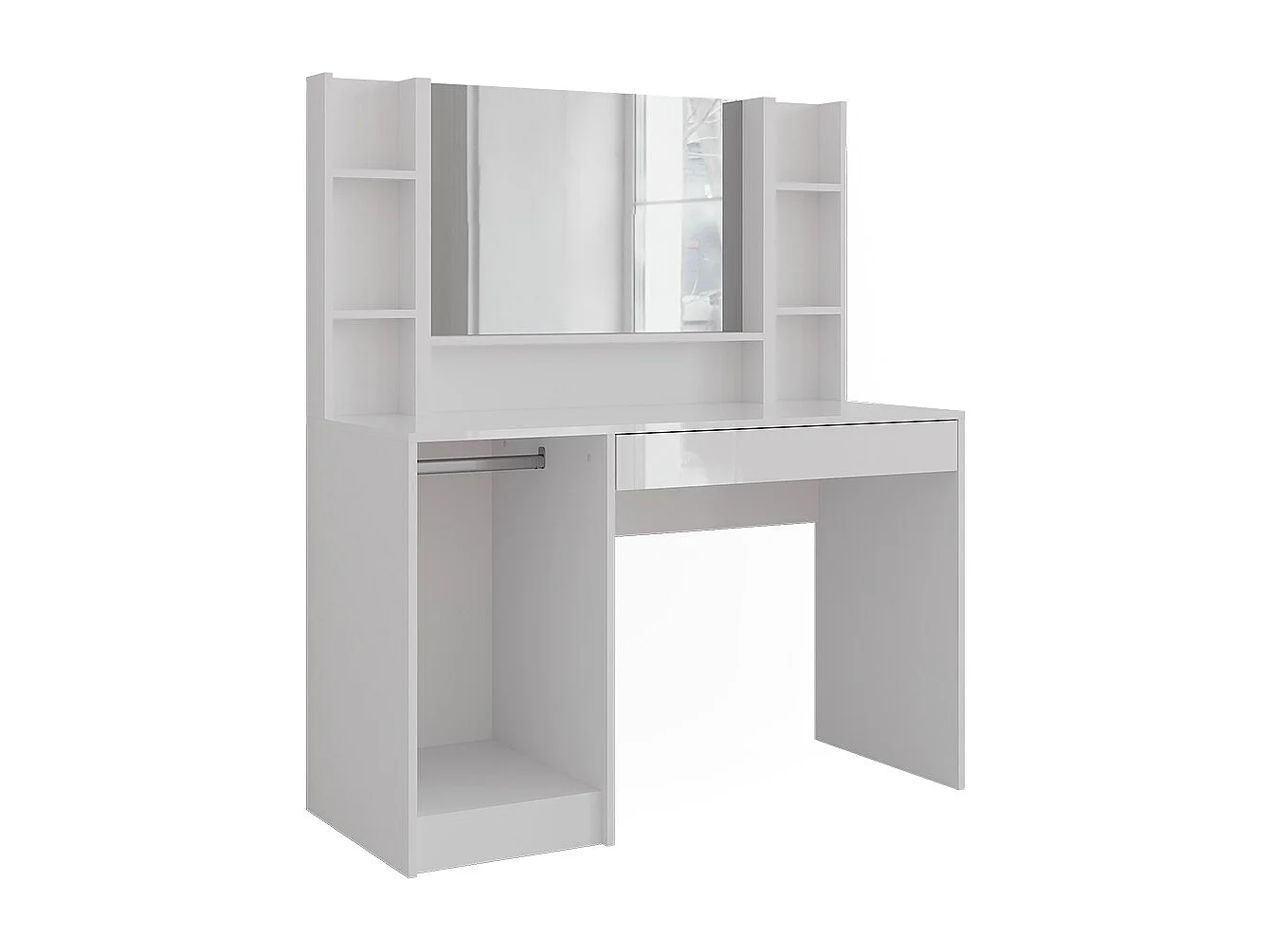 Kaptafel wit/wit hoogglans 119.8x50.1x76 sherry