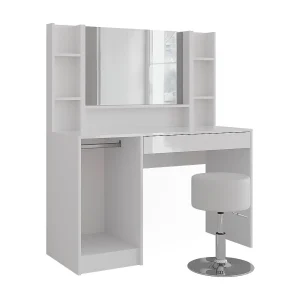 Kaptafel wit/wit hoogglans 119.8×50.1×76 sherry