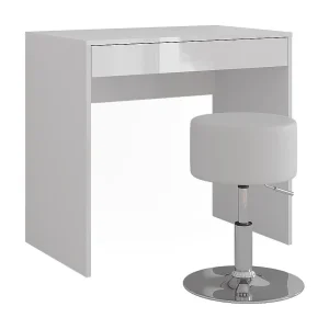 Kaptafel wit/wit hoogglans 81.4×50.1×76 sherry Kaptafel wit/wit hoogglans 81.4×50.1×76 sherry