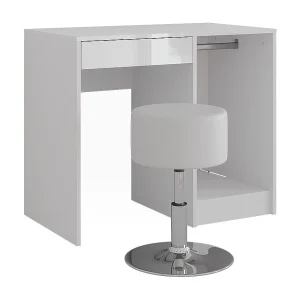 Kaptafel wit/wit hoogglans 89.8×50.1×76 sherry Kaptafel wit/wit hoogglans 89.8×50.1×76 sherry