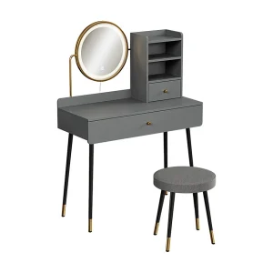 Kaptafel set met kruk grijs 90x40x130 mirela Kaptafel set met kruk grijs 90x40x130 mirela