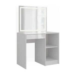 Kaptafel met licht wit/wit hoogglans 89.8×50.1×76 sherry