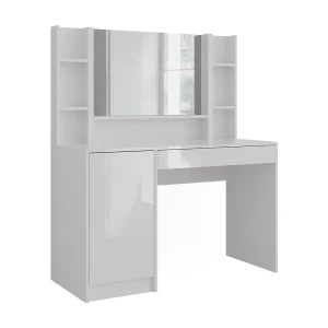 Kaptafel wit/wit hoogglans 119.8×50.1×76 sherry