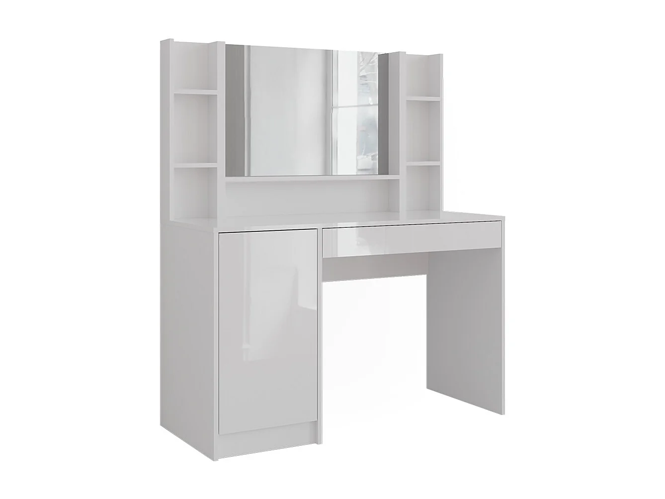 Kaptafel wit/wit hoogglans 119.8x50.1x76 sherry