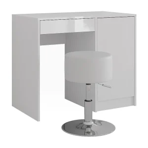 Kaptafel wit/wit hoogglans 89.8×50.1×76 sherry Kaptafel wit/wit hoogglans 89.8×50.1×76 sherry