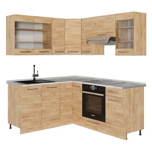 Hoekkeuken krachtige eik goud 190x60x81.6 fame-line Hoekkeuken krachtige eik goud 190x60x81.6 fame-line