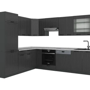 Hoekkeuken donkergrijs 287x60x81.6 fame-line Hoekkeuken donkergrijs 287x60x81.6 fame-line