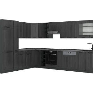 Hoekkeuken donkergrijs 347x46x81.6 fame-line Hoekkeuken donkergrijs 347x46x81.6 fame-line