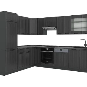 Hoekkeuken donkergrijs 287x60x81.6 fame-line Hoekkeuken donkergrijs 287x60x81.6 fame-line