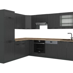 Hoekkeuken donkergrijs 287x60x81.6 fame-line Hoekkeuken donkergrijs 287x60x81.6 fame-line