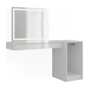 Kaptafel met licht wit 100×40.1×12 sherry