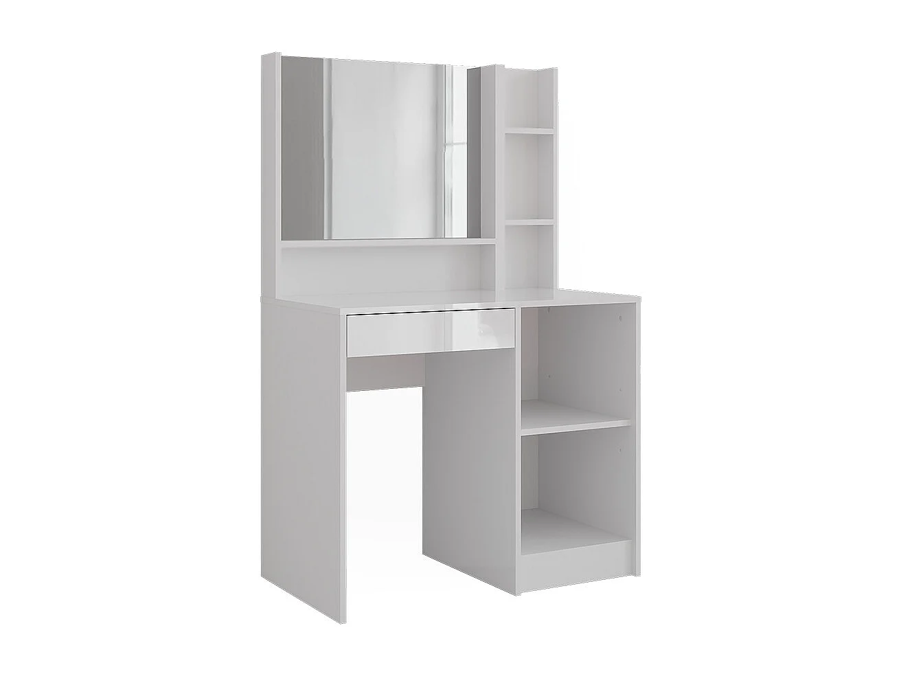 Kaptafel wit/wit hoogglans 89.8x50.1x76 sherry