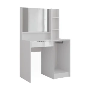 Kaptafel wit/wit hoogglans 89.8×50.1×76 sherry Kaptafel wit/wit hoogglans 89.8×50.1×76 sherry