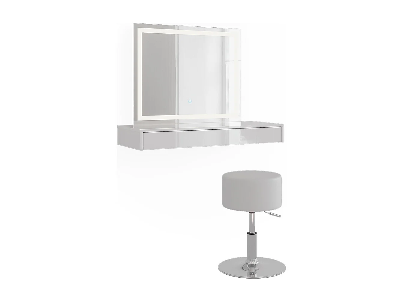 Kaptafel wit 100x40.1x12 sherry