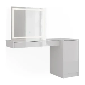 Kaptafel met licht wit 100×40.1×12 sherry