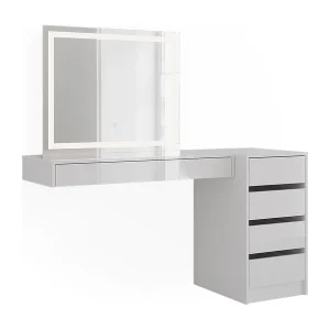 Kaptafel met licht wit 100×40.1×12 sherry