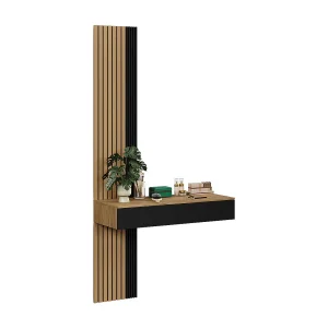 Kaptafel eiken/zwart 100x40x205 melina Kaptafel eiken/zwart 100x40x205 melina