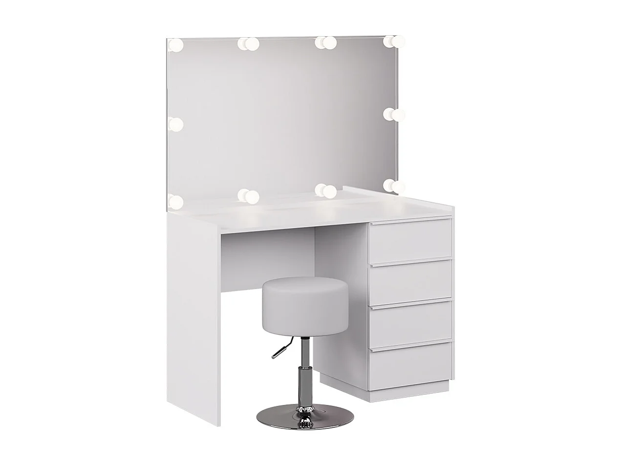 Kaptafel set met kruk wit 110x45x77.2 viktoria