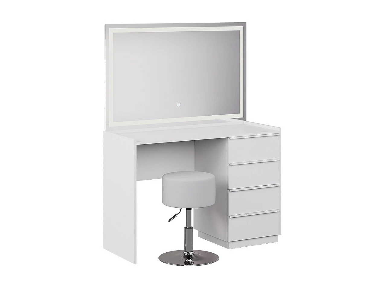 Kaptafel set met kruk wit 110x45x77.2 viktoria