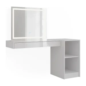 Kaptafel met licht wit 100×40.1×12 sherry