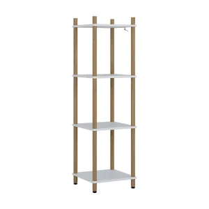 Hoekrek wit/dennenhout 30x30x102.5 bivio Hoekrek wit/dennenhout 30x30x102.5 bivio