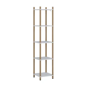 Hoekrek wit/dennenhout 30x30x133 bivio Hoekrek wit/dennenhout 30x30x133 bivio