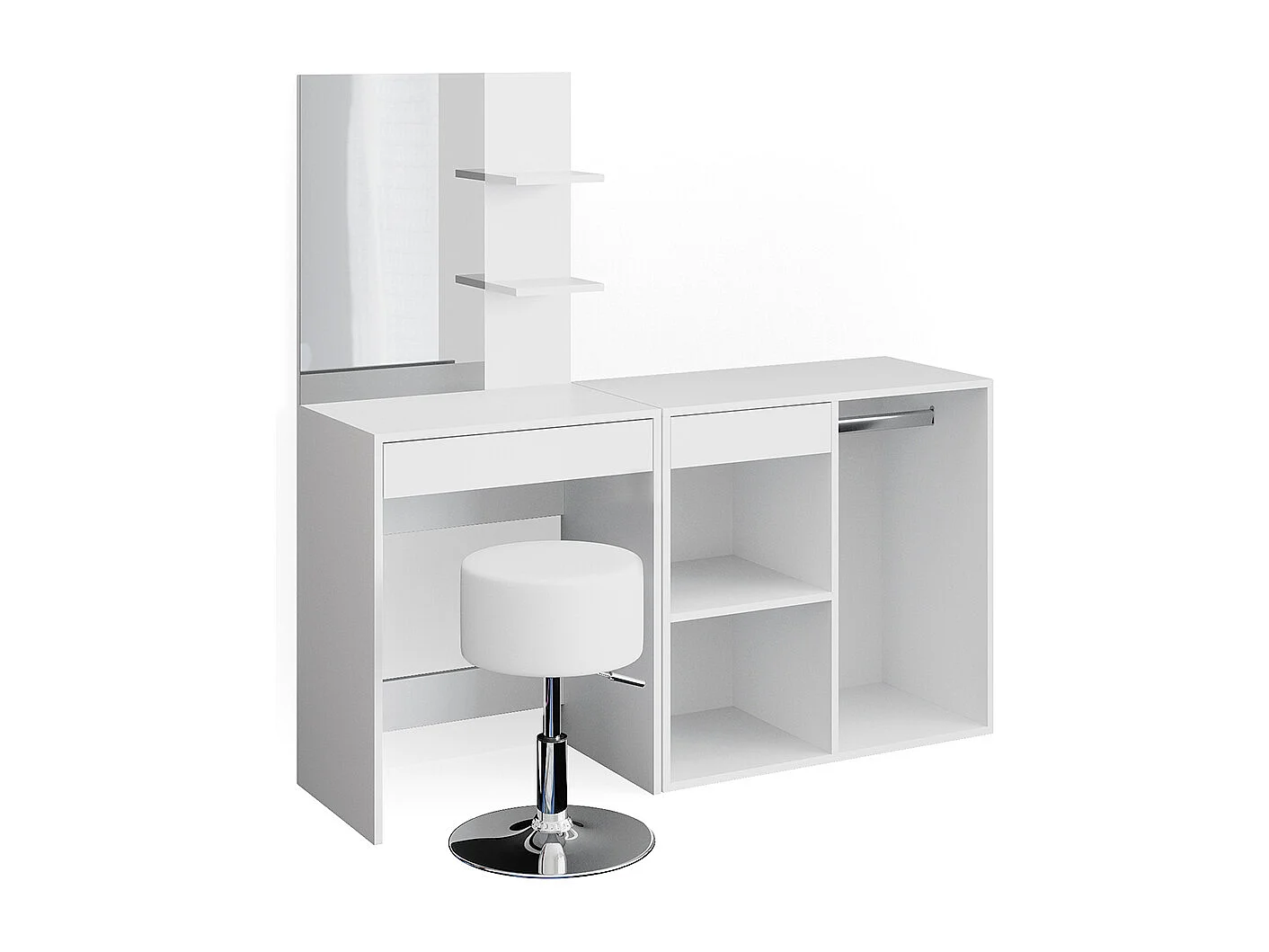Kaptafel wit 60x40x140 isabelle