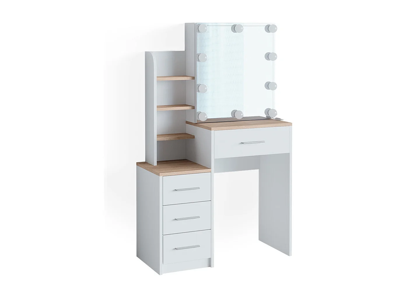 Kaptafel met licht wit/sonoma 36x80x131.6 conrada